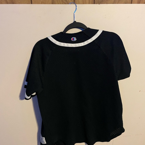 Black and white Champion baseball jersey - Picture 3 of 4